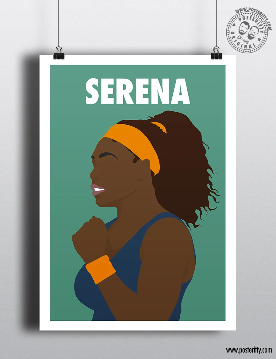 Serena Williams - Minimalist Female Icon Poster
