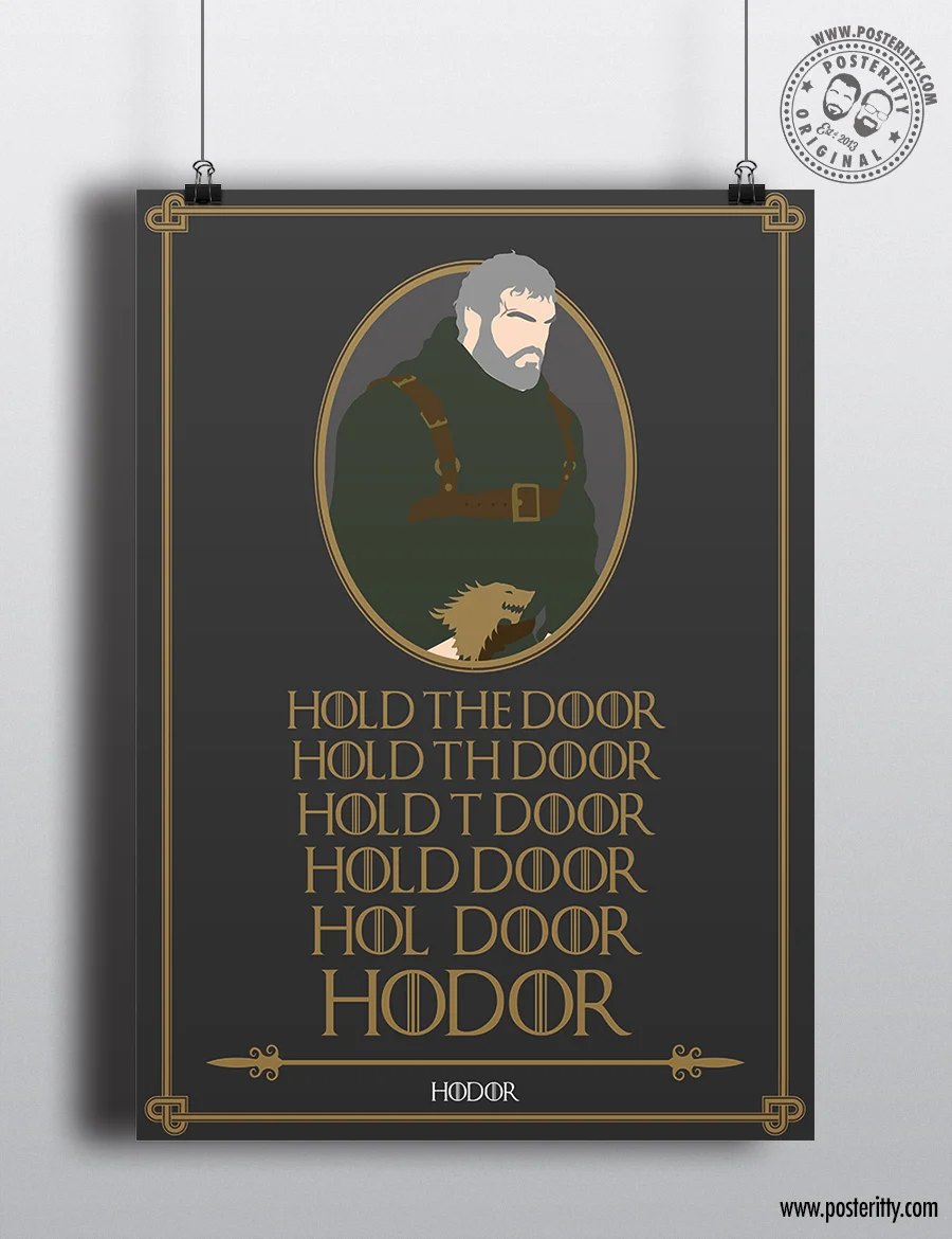 Hodor "Hodor..." Minimal Game Thrones Quote Poster