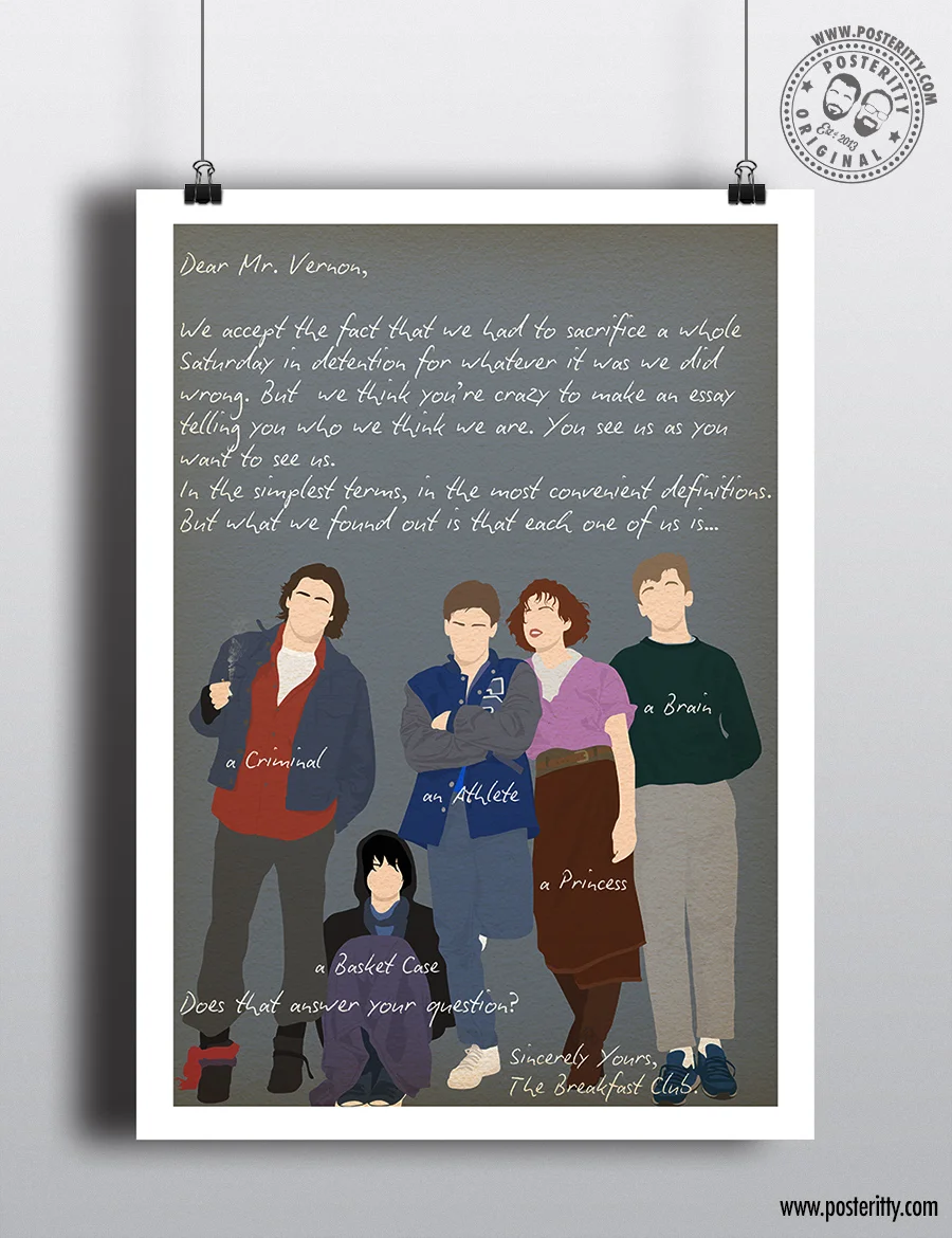 The Breakfast Club Essay - Minimalist Movie Poster