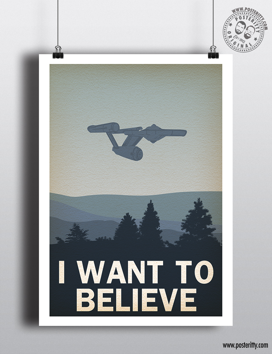 I Want To Believe (Enterprise) - Minimalist Poster
