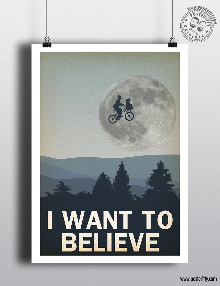 I Want To Believe (E.T) - Minimalist Poster