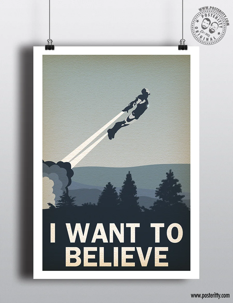 I Want To Believe (Ironman) - Minimalist Poster
