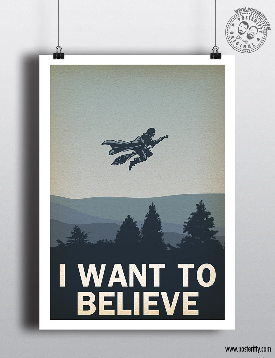 I Want To Believe (Potter) - Minimalist Poster