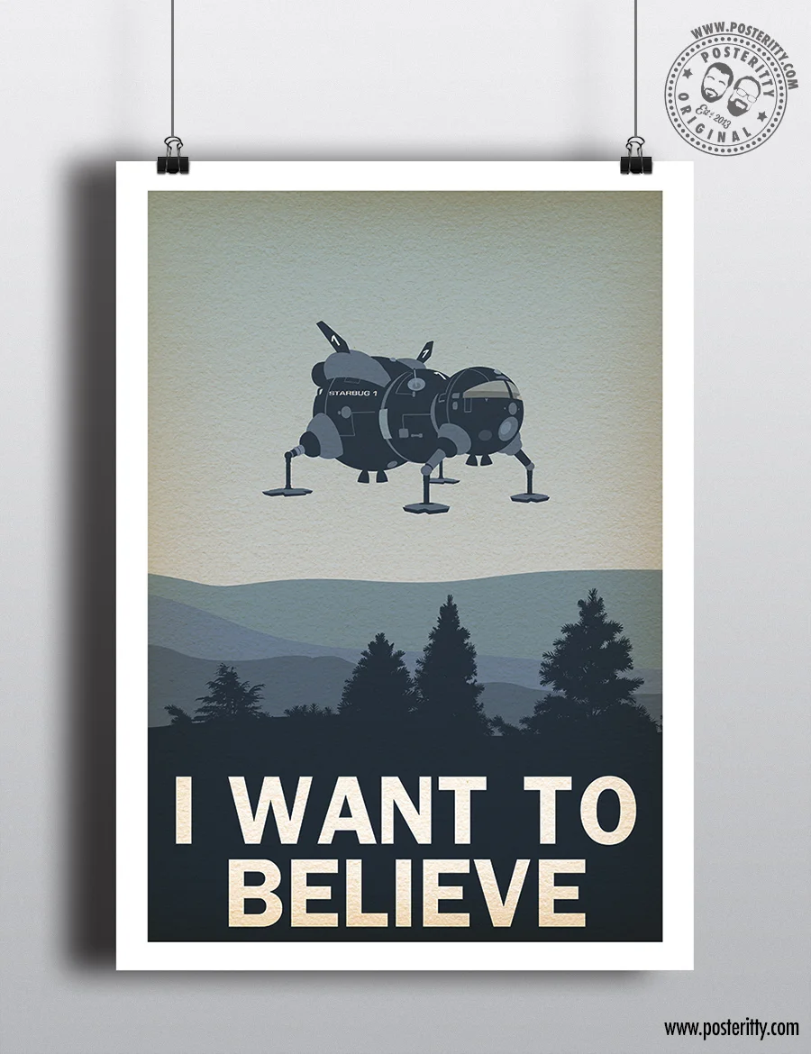 I Want To Believe (Starbug) - Minimalist Poster