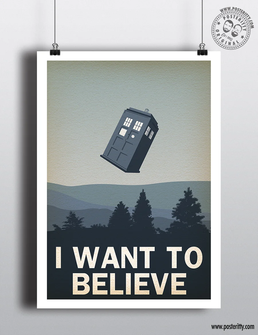 I Want To Believe (Tardis) - Minimalist Poster