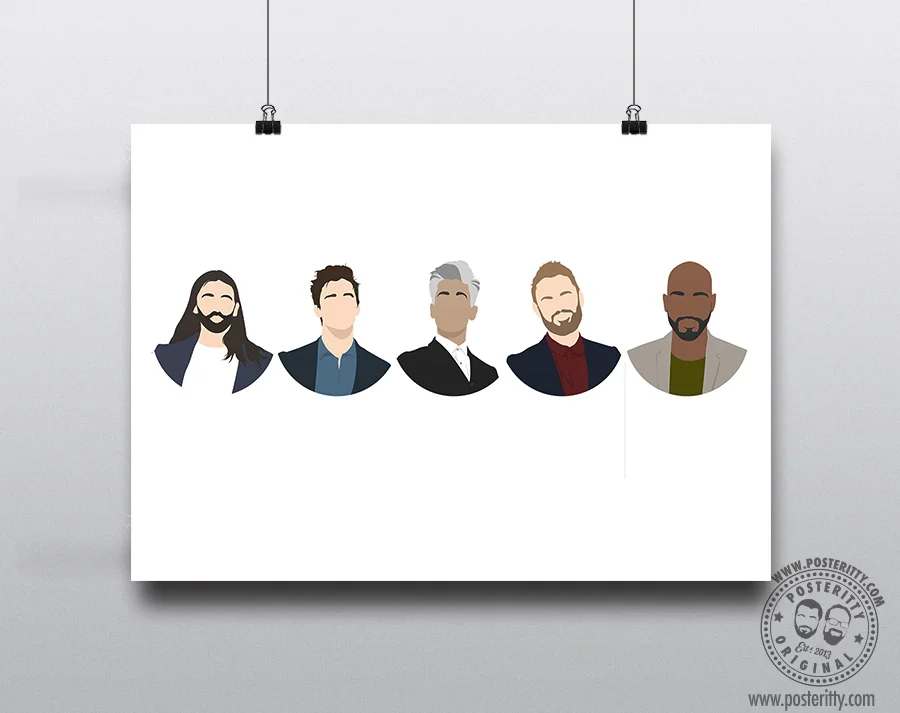 Queer Eye - Minimalist Faces Poster