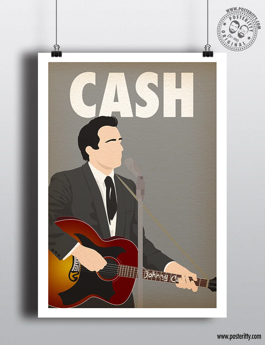 Johnny Cash Music Icon - Minimalist Poster