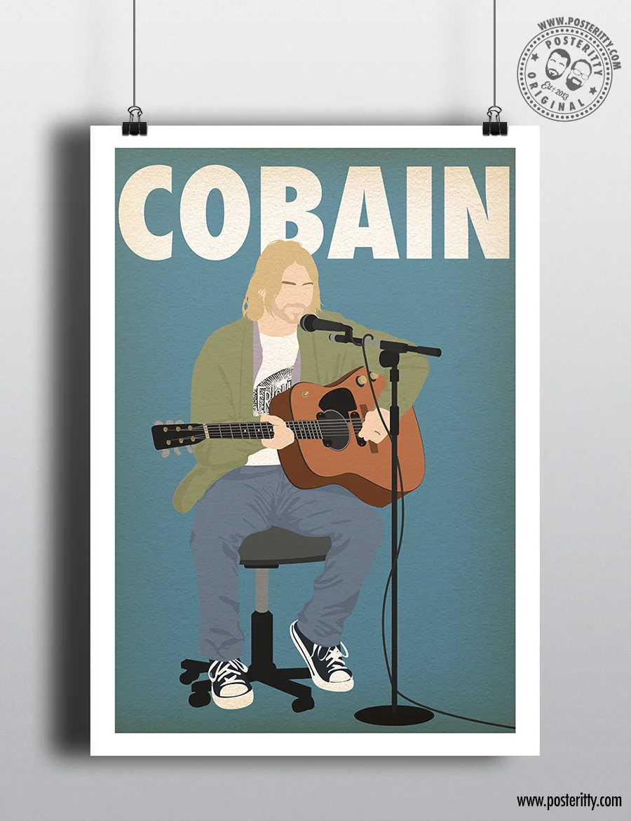 Kurt Cobain Music Icon - Minimalist Poster