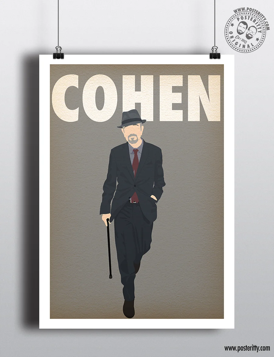 Leonard Cohen Music Icon - Minimalist Poster