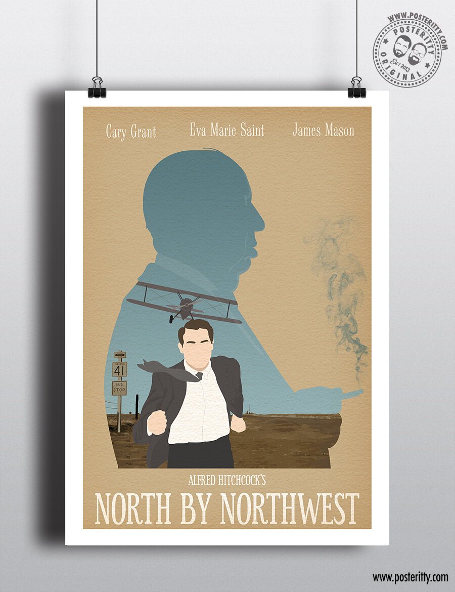North By Northwest Alfred Hitchcock Collection Minimal Movie Poster Posteritty