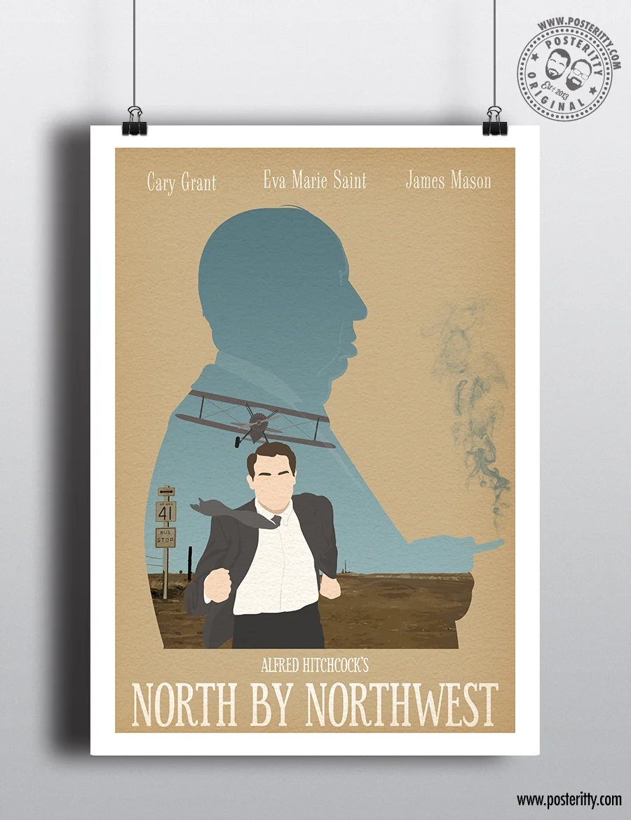 North by Northwest - Alfred Hitchcock Collection Minimal Movie Poster