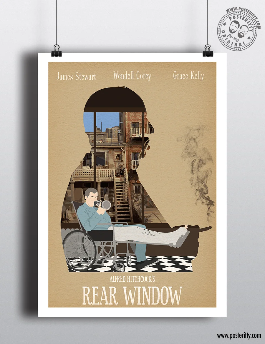 Rear Window - Alfred Hitchcock Collection Minimal Movie Poster