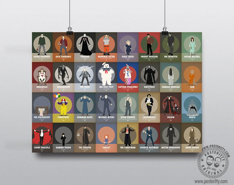 Compilation Horror Icons - Minimalist Horror Villains