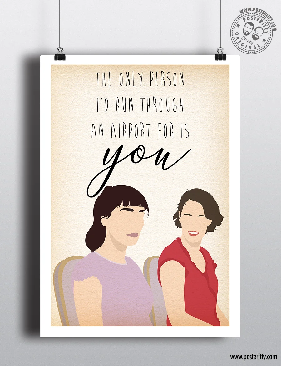 Fleabag - '...run through an airport... - Minimalist TV Quote Poster