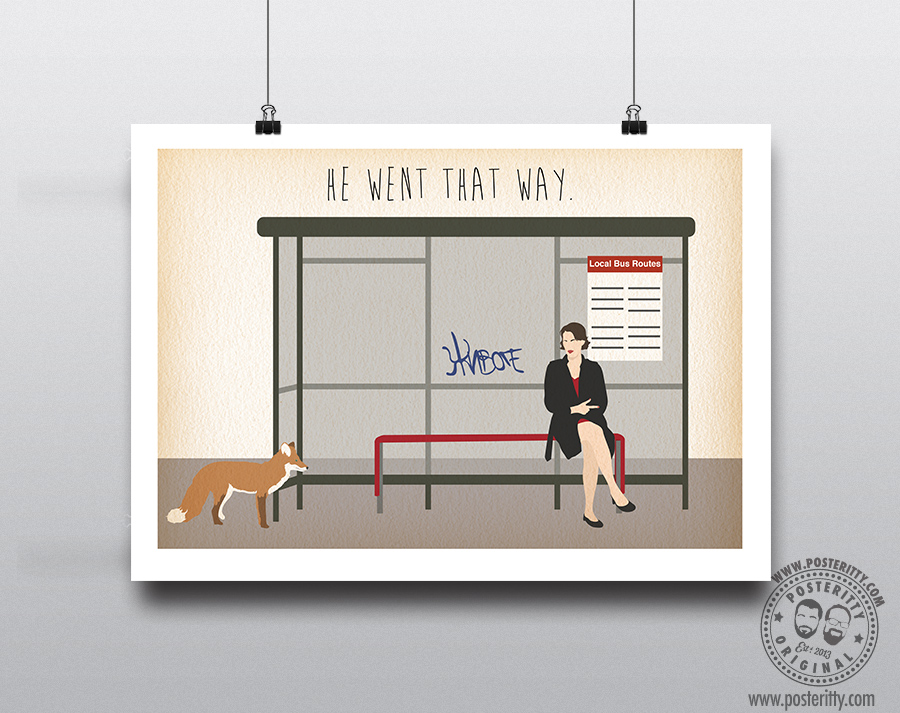 Fleabag - 'He went that way' - Fox Minimalist TV Quote Poster
