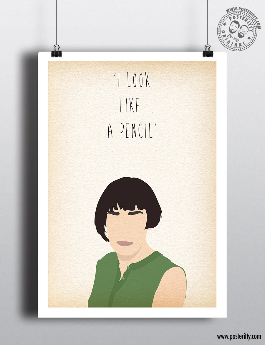 Fleabag - 'I look like a pencil.' - Minimalist TV Quote Poster