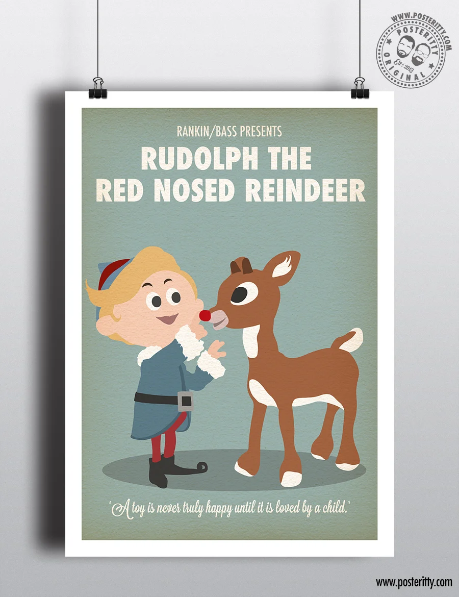 Rudolph - Minimalist Christmas Movie Poster