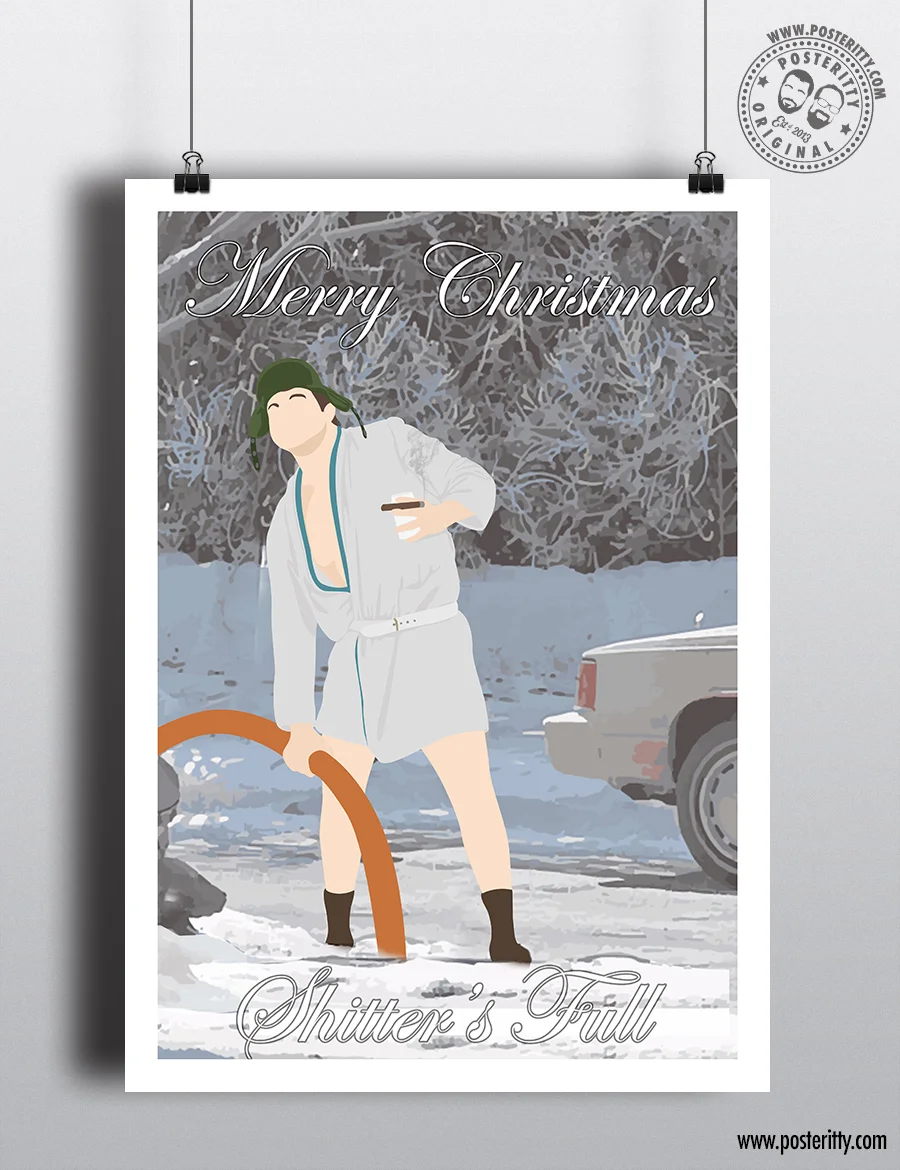 National Lampoons Christmas Vacation (Shitters Full) - Minimalist Christmas Movie Poster