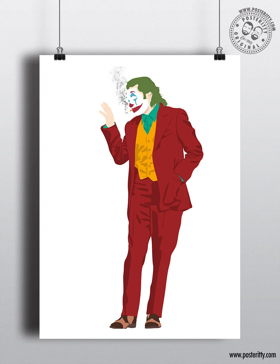 Joker (Joaquin Phoenix) Smoking - Minimal Poster