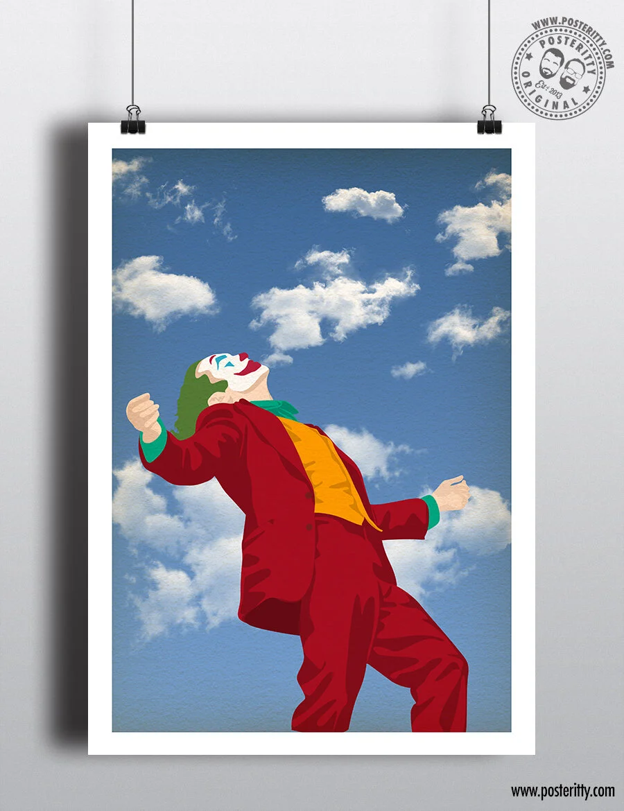 Joker (Joaquin Phoenix) Back Clouds - Minimal Poster