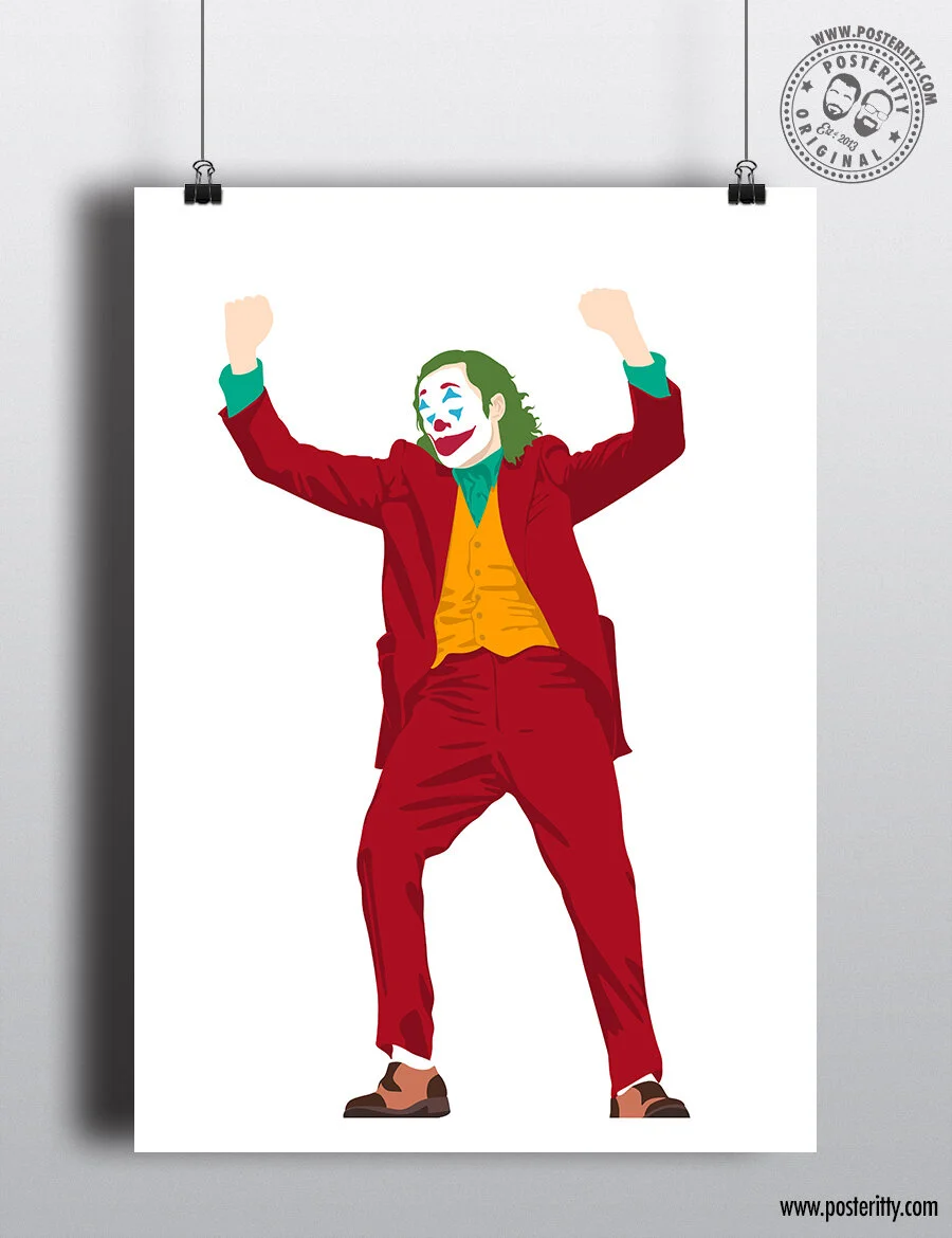 Joker (Joaquin Phoenix) Steps Dance - Minimal Poster