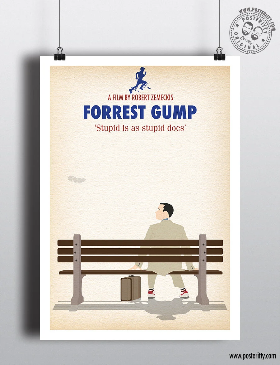 Forrest Gump (Sitting) - Minimalist Movie Poster