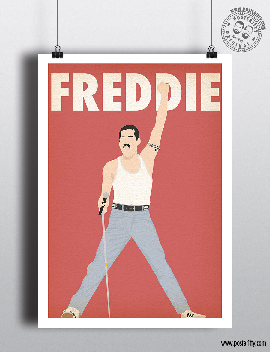 Freddie Mercury Music Icon (Live Aid) - Minimalist Poster
