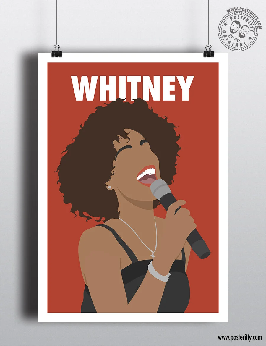 Whitney Houston - Minimalist Female Icon Poster
