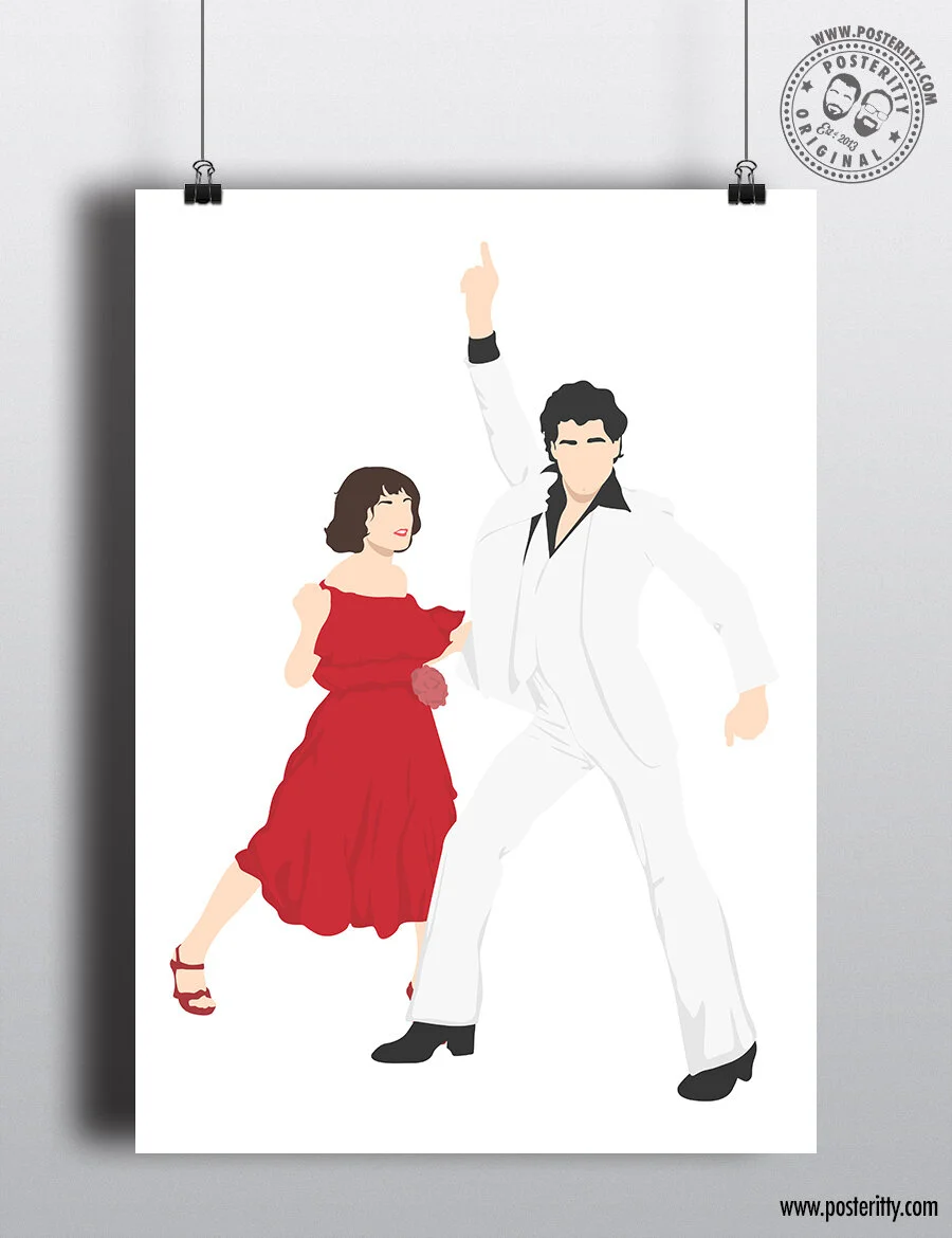 Saturday Night Fever - Iconic Couples - Minimal Movie Poster