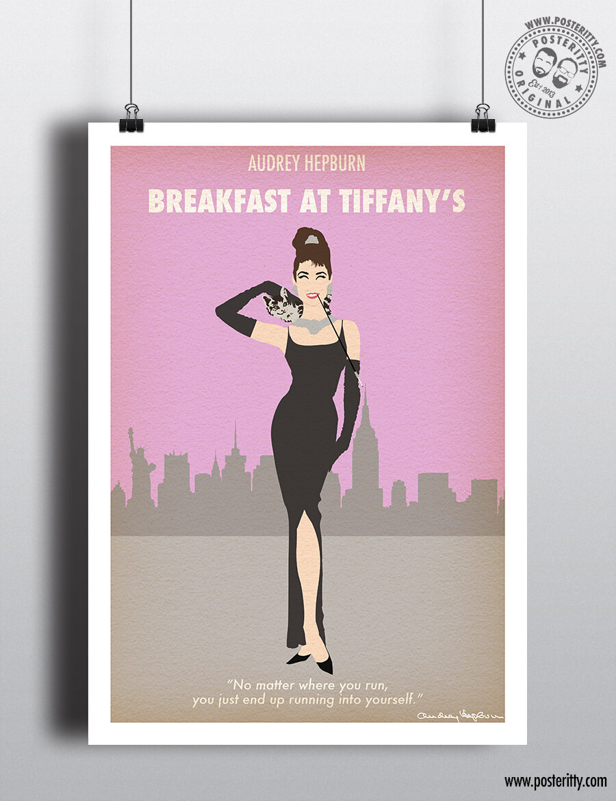 Breakfast at Tiffany's (Audrey Hepburn) - Minimalist Movie Poster