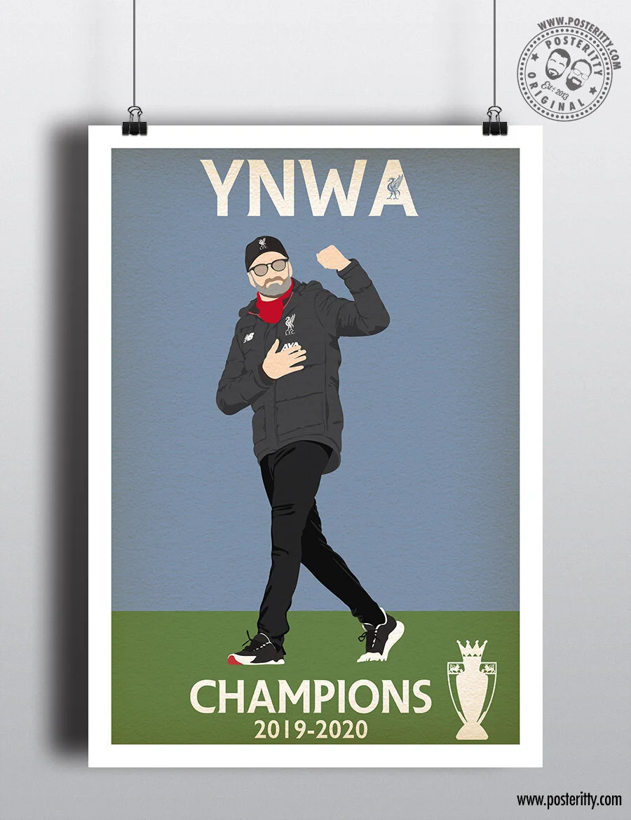 Liverpool FC - Jurgen Klopp - Minimalist CHAMPIONS Poster