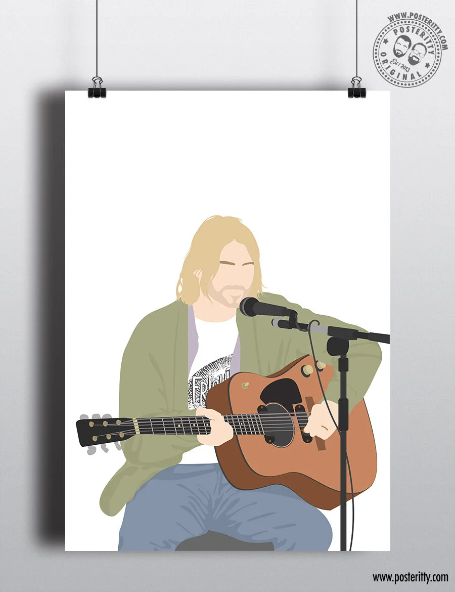 Kurt Cobain - MTV Unplugged 1993 - Minimalist Poster