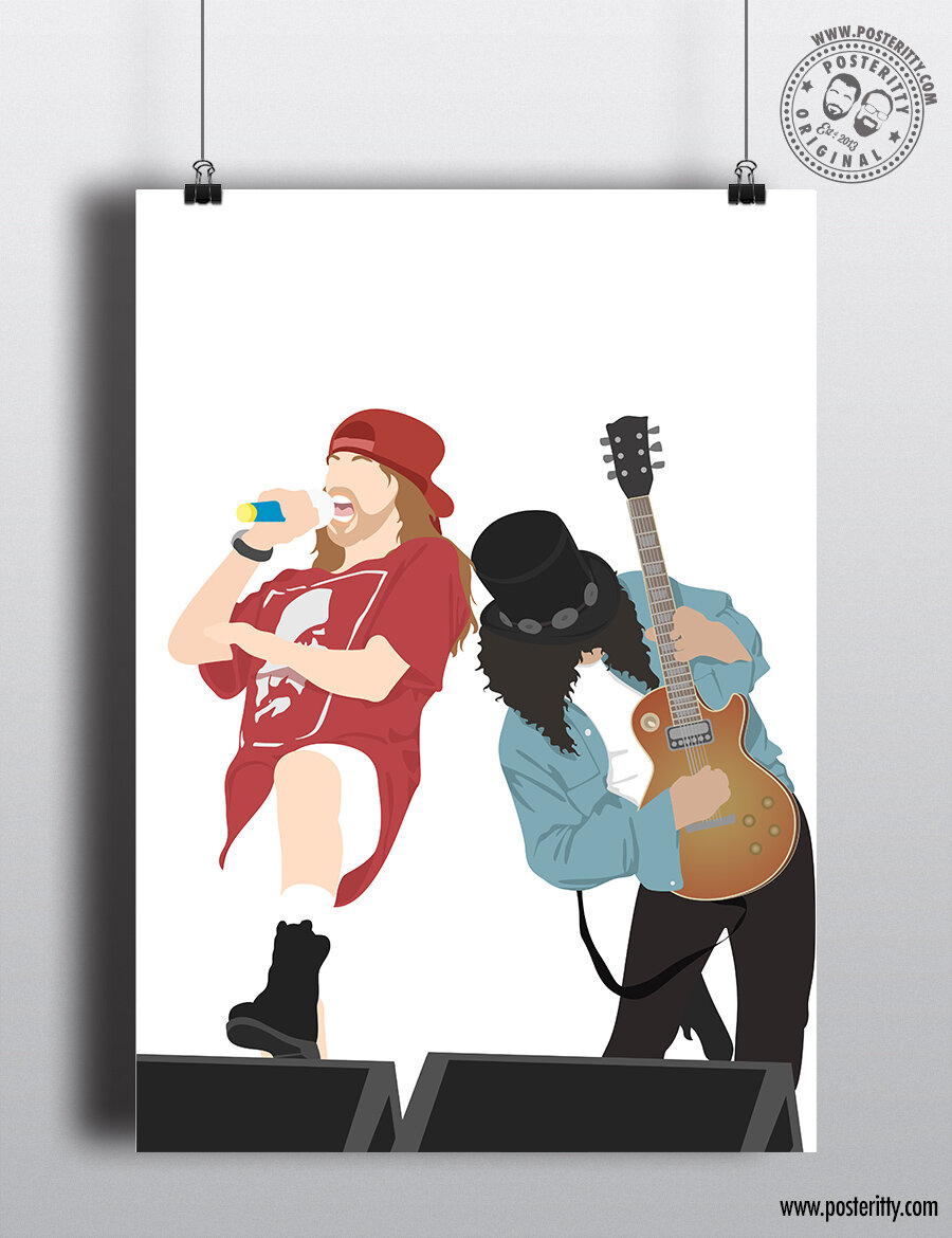 Guns N' Roses - Milton Keynes 1993 - Minimalist Poster