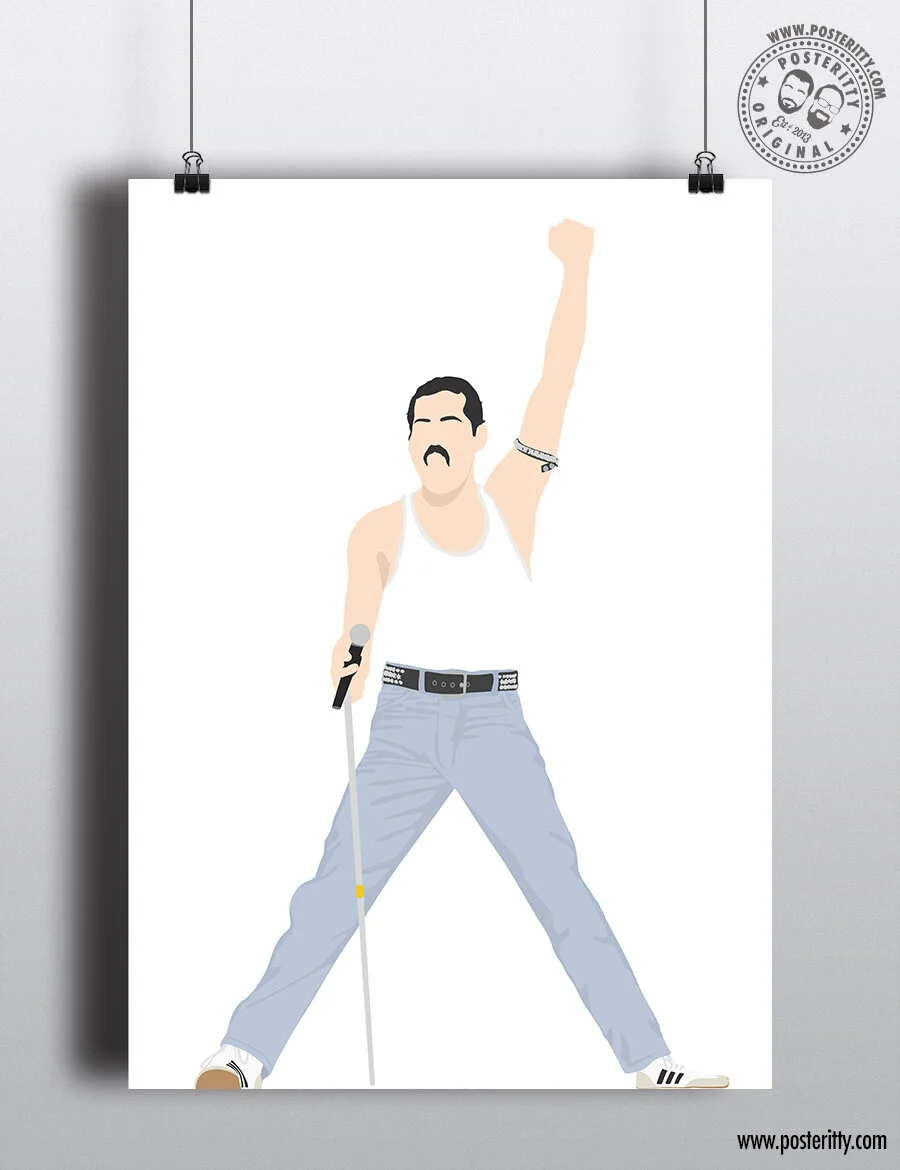 Freddie Mercury - Live Aid 1985 - Minimalist Poster