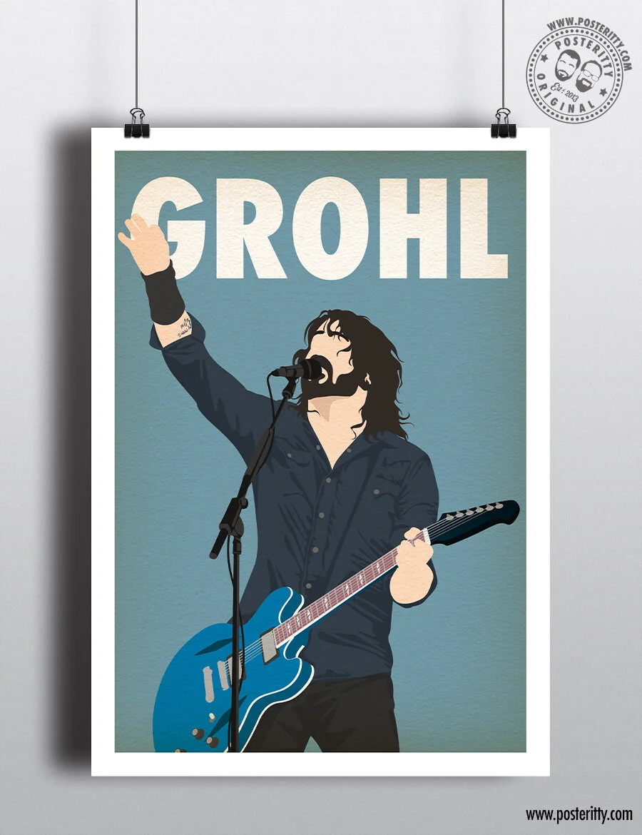 Dave Grohl Music Icon (Guitar) - Minimalist Poster