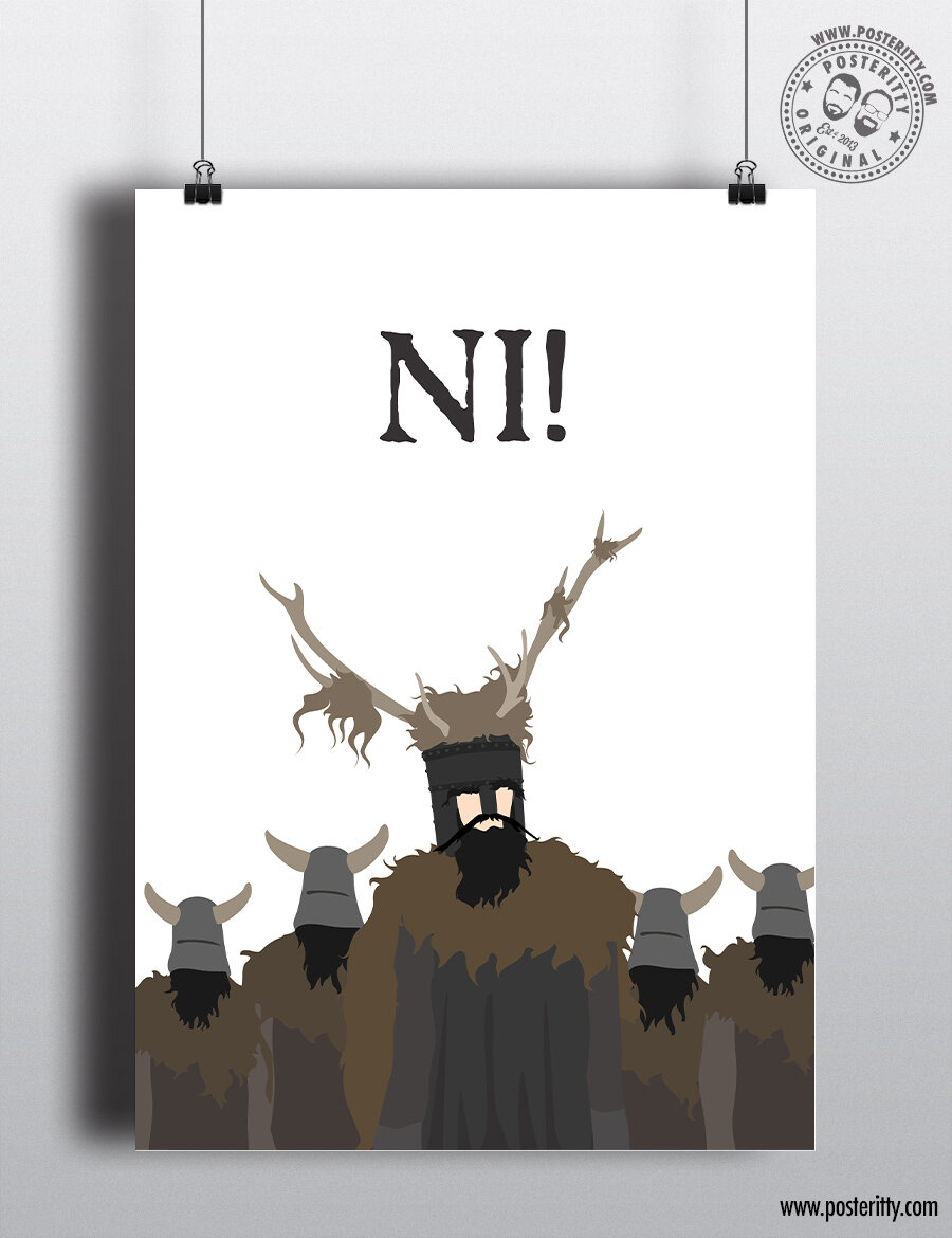 'Ni' - Monty Python - Minimalist Quote Poster