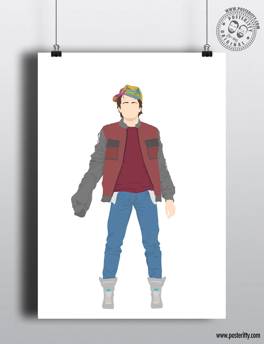 Marty McFly (Back to the Future 2) - Minimalist 80's Icons Character Poster