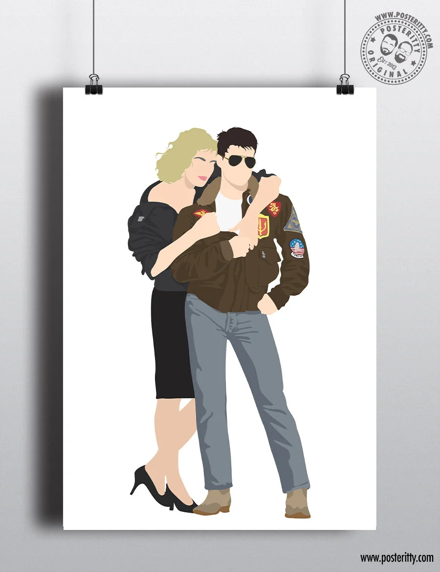 Top Gun - Iconic Couples - Minimal Movie Poster