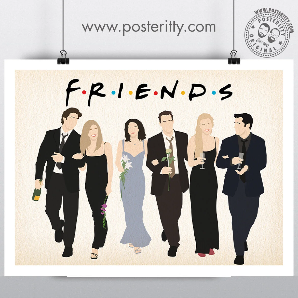 Friends - Minimalist Group Title Poster