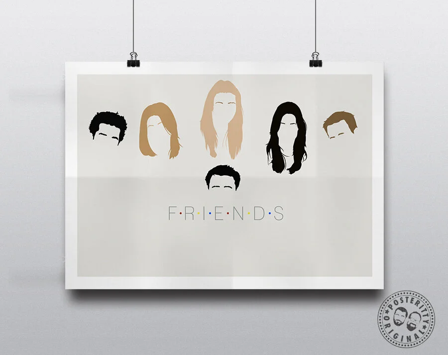 Friends Minimalist Heads Poster
