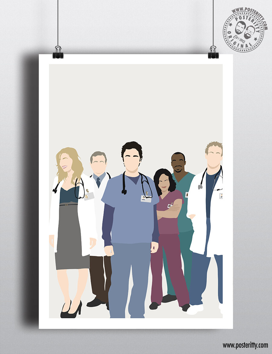 Scrubs - Minimalist Group Poster