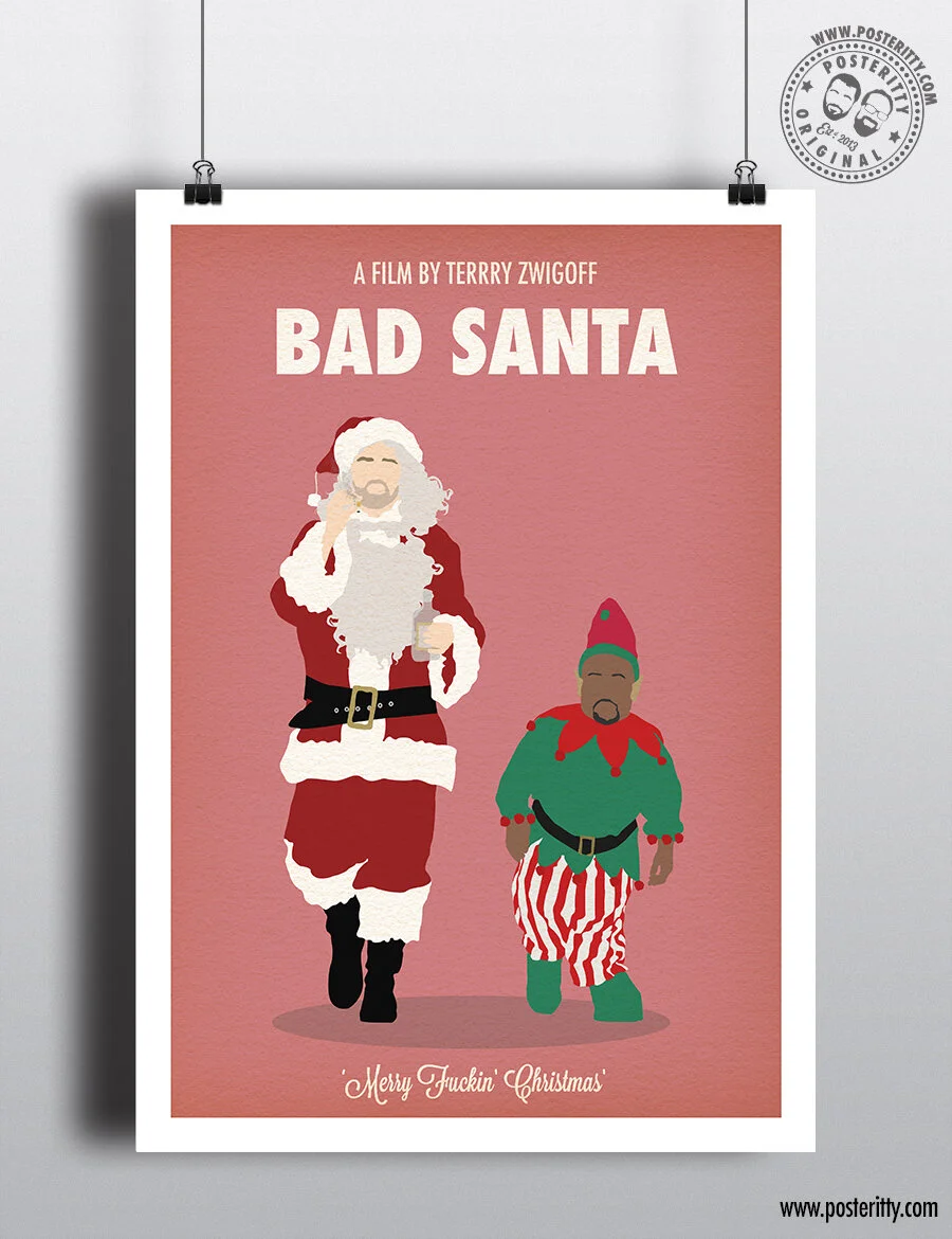 Bad Santa - Minimalist Christmas Movie Poster