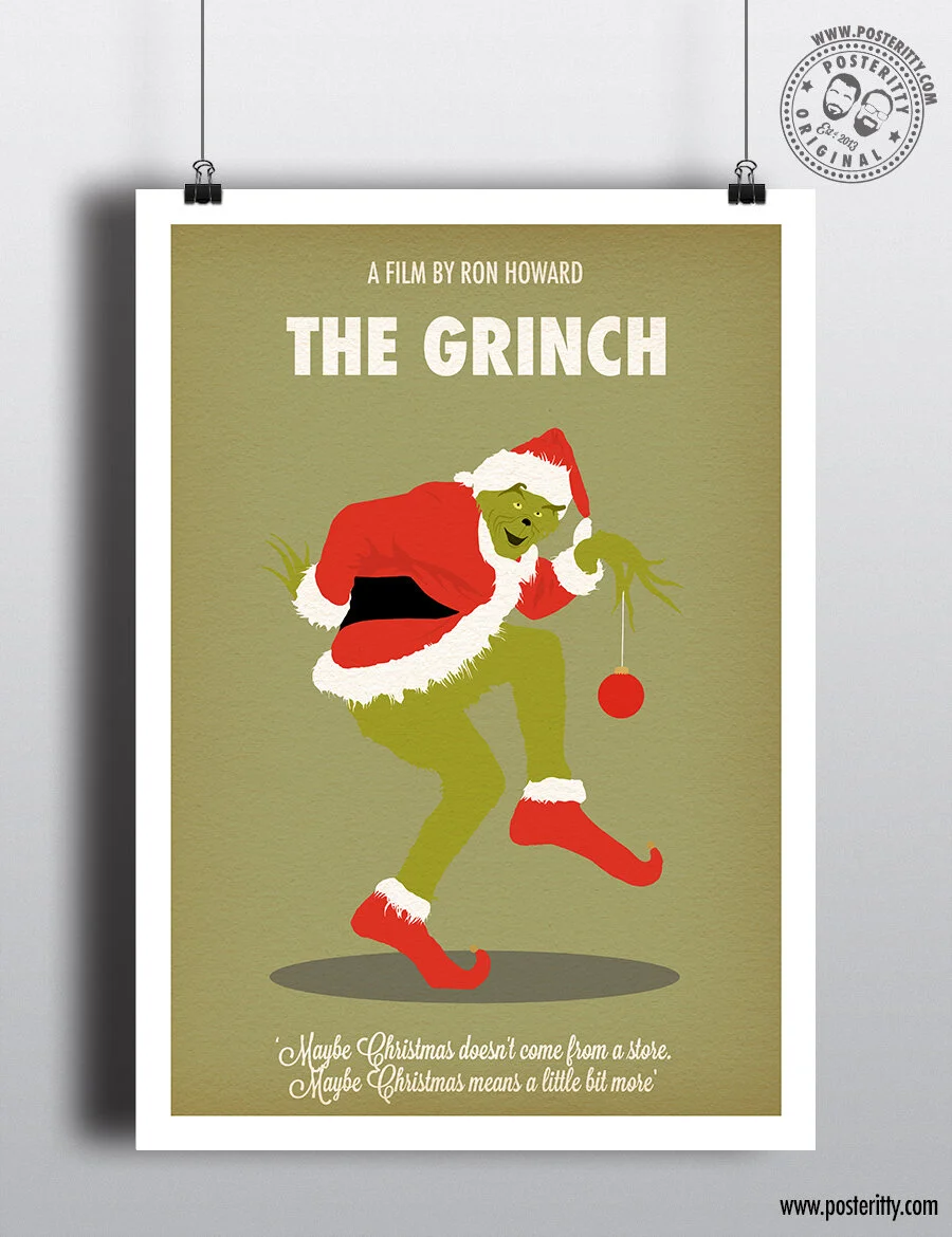 The Grinch - Minimalist Christmas Movie Poster