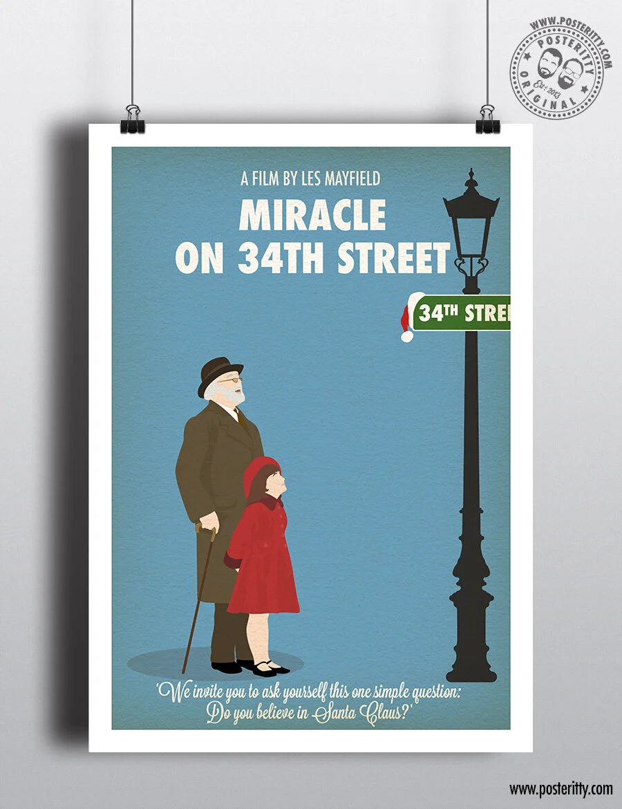Miracle on 34th Street - Minimalist Christmas Movie Poster