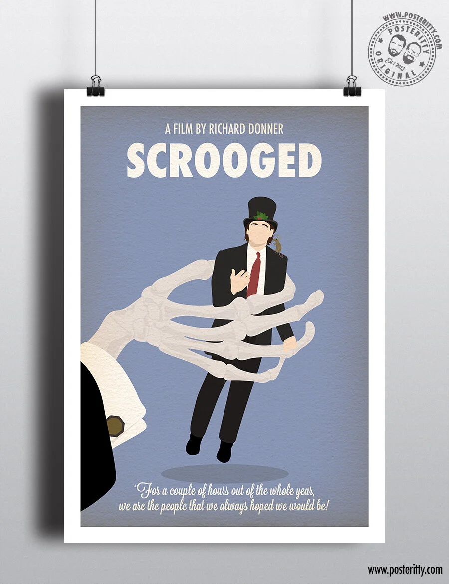 Scrooged - Minimalist Christmas Movie Poster