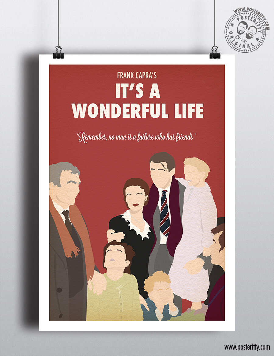 It's a Wonderful Life - Minimalist Christmas Movie Poster