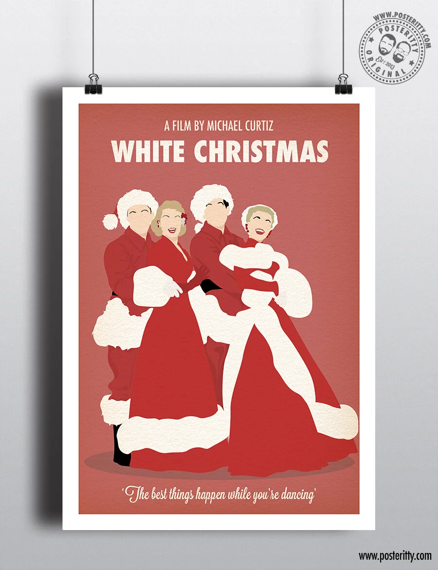 White Christmas - Minimalist Christmas Movie Poster