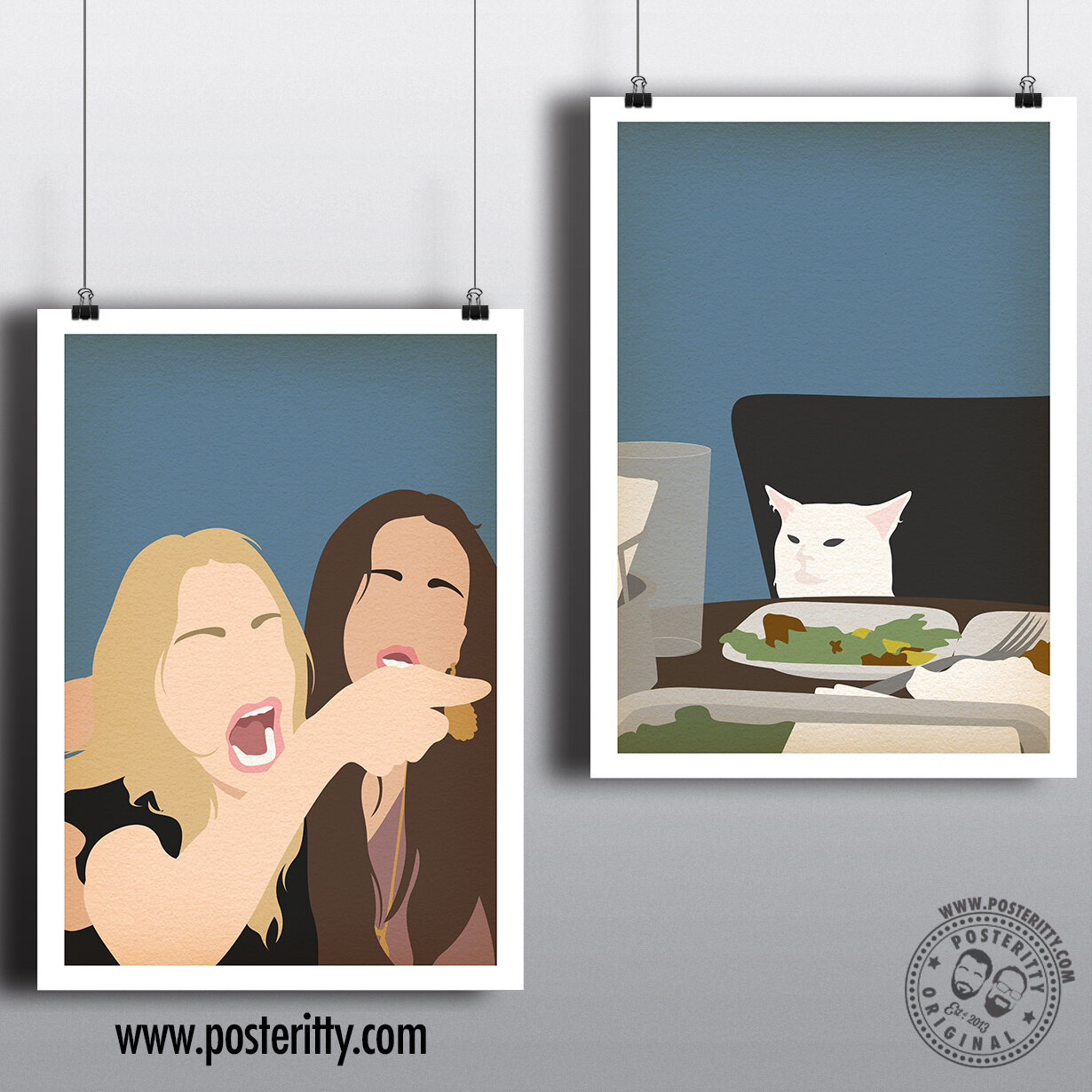 Taylor & Smudge The Cat Meme - Minimalist Posters — Posteritty