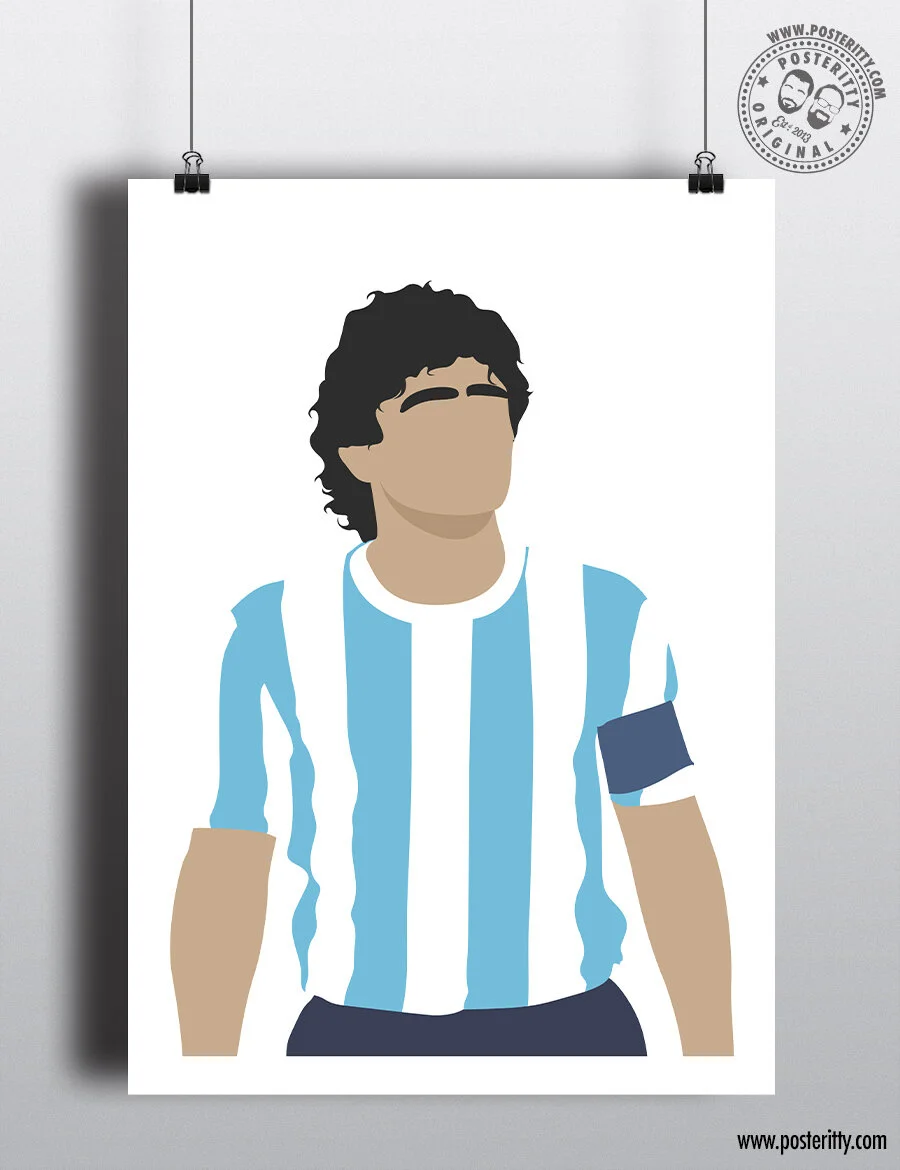 Diego Maradona - Argentine - Legends - Minimalist Poster