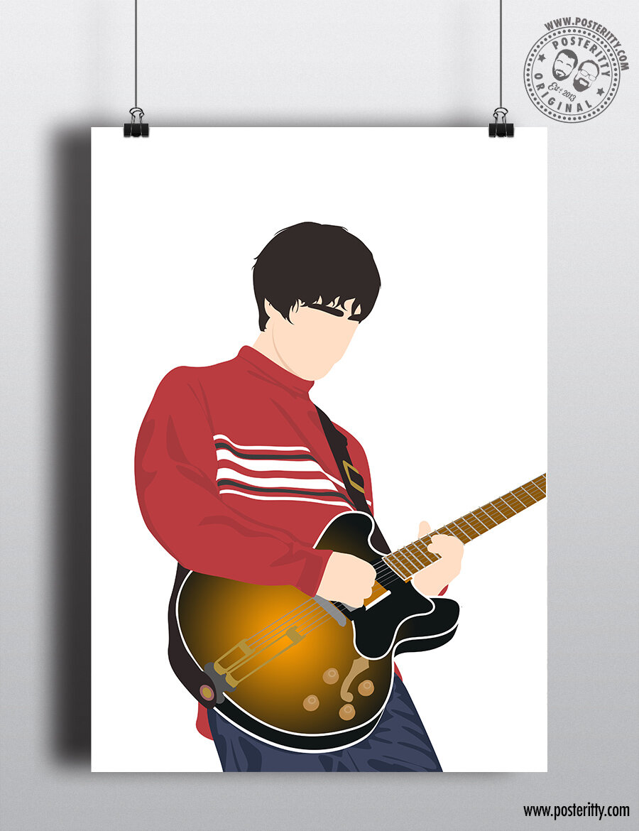 Noel Gallagher - Knebworth 1996 -  Minimalist Poster